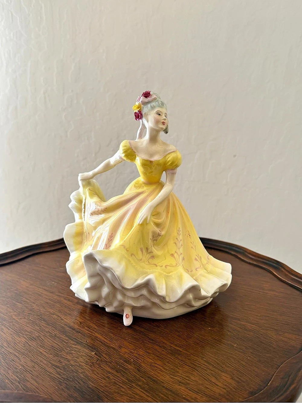 Royal Doulton Nanette Porcelain Figurine Yellow & White